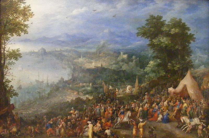 Jan Brueghel View of a Port city,